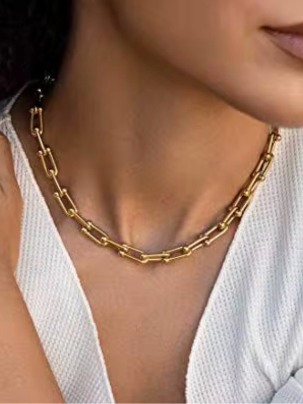 Gold Link Chain Necklace - Women's Jewelry
